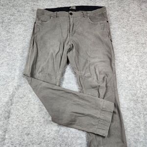 Off The Grid Pants Mens 38x32 Gray Taper Fit Chino Hiking Fishing Trailblazer